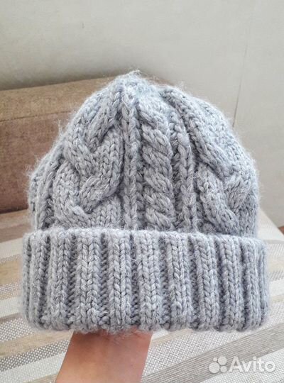 Шапка зимняя женская вязанная