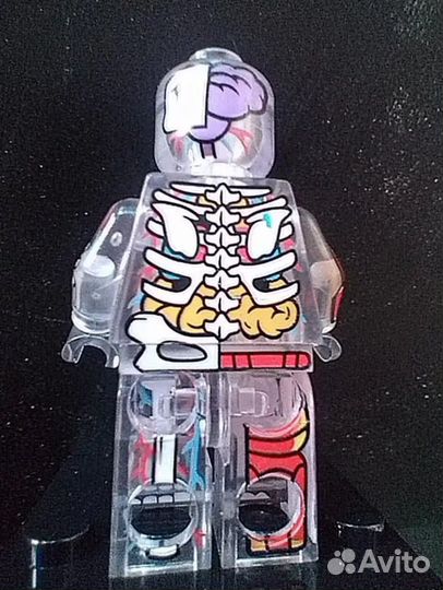Мини фигурка lego анатомия, человечек скелет