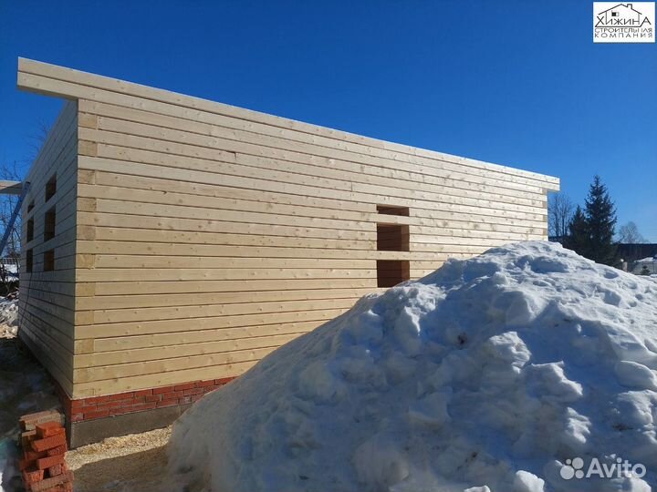 Дома срубы из бруса 8х10м. 1 этаж строительство
