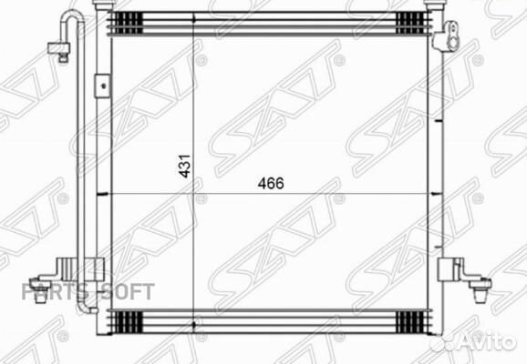 Радиатор кондиционера Митсубиси Л200 05