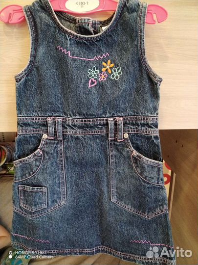 Джинсовые сарафаны 98-110