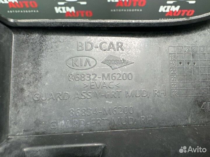 Брызговик передний правый Kia Cerato 4 Bd 2.0 G4NA