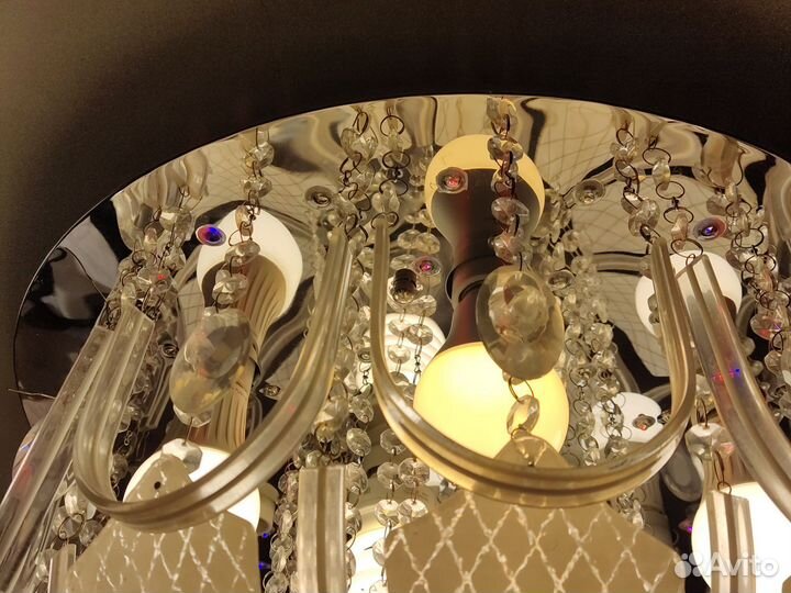 Люстра потолочная бу стеклянная