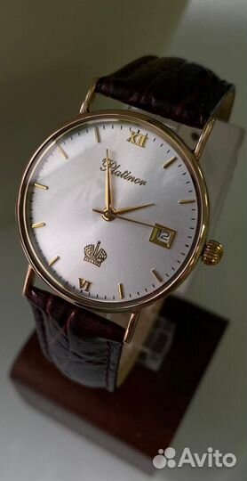 Новые золотые часы 7 гр платинор