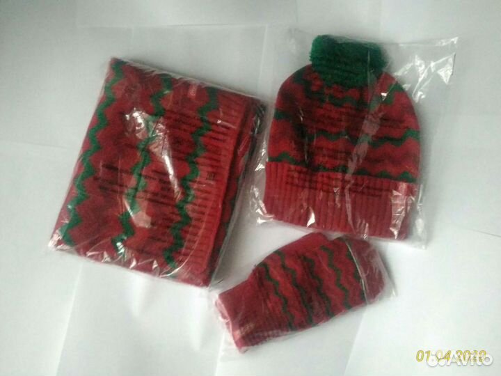 Coca-Cola Кока-Кола Набор шапка, шарф, варежки