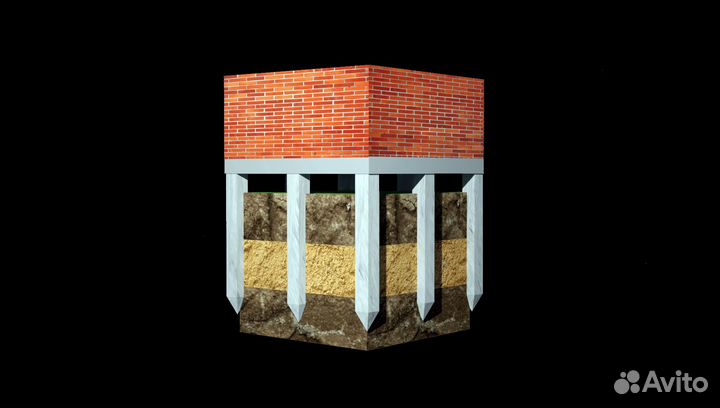 Жб сваи для дома из бревна