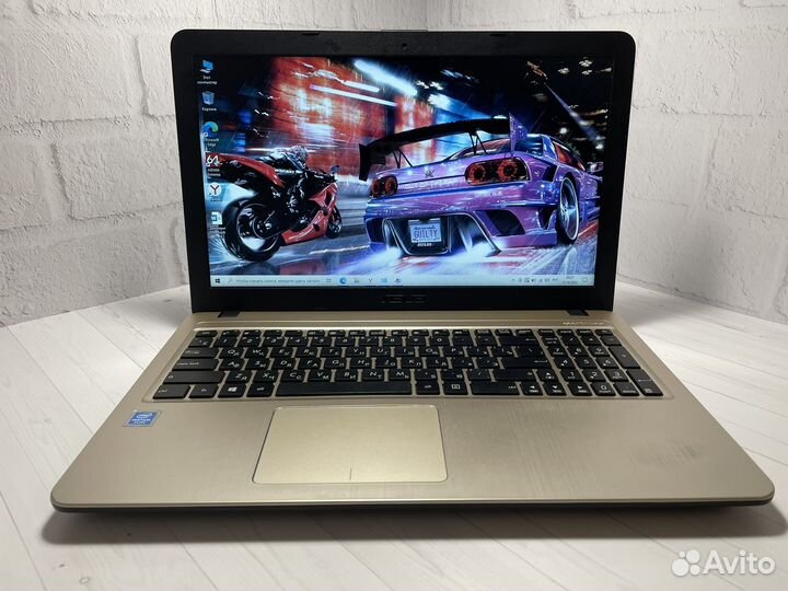 Мощный ноутбук Asus intel/4гб/4ядра/SSD