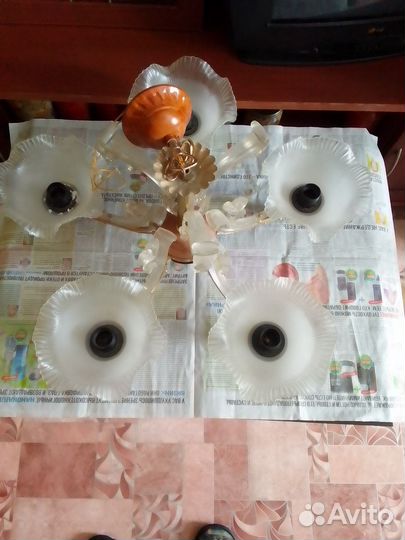 Люстра потолочная подвесная бу