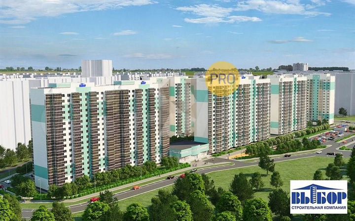 2-к. квартира, 62,7 м², 1/17 эт.