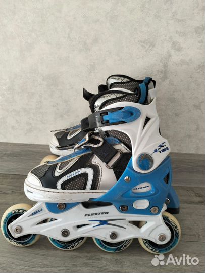 Роликовые коньки детские раздвижные размер 32 35