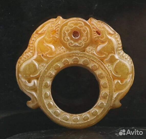 Аксессуар, кольцо - кулон из натурального камня не