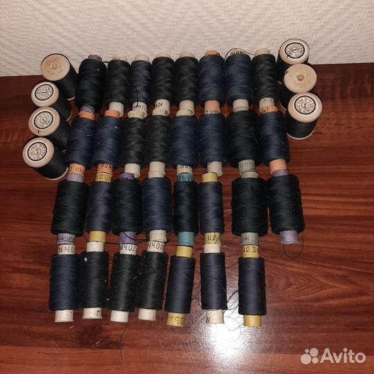 Нитки швейные чёрные