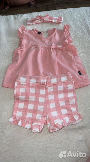 Вещи летние на девочку пакетом 80-86