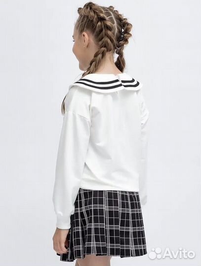 Костюм для девочки жилет/юбка в клетку