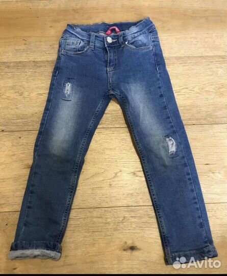 Джинсы с хб подкладкой. 104р
