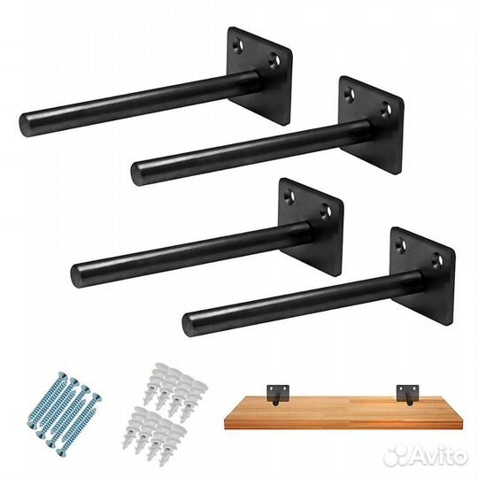 Крепеж скрытого монтажа для настенной полки лофт