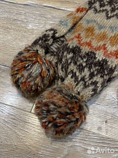 Комплект вязаные шапка и шарф