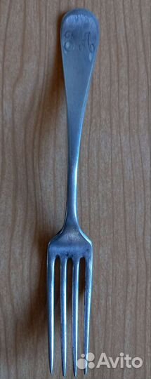 Вилка Германия штихель серебрение клеймо мидведь