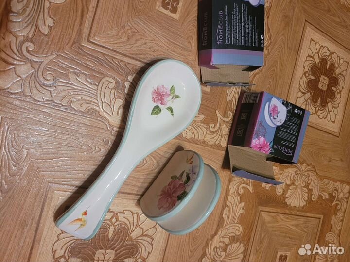 Подставка для ложки и салфетница