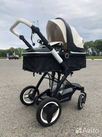 Коляска 3в1 Belecoo трансформер черно-белая новая