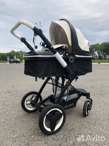 Коляска 3в1 Belecoo трансформер черно-белая новая