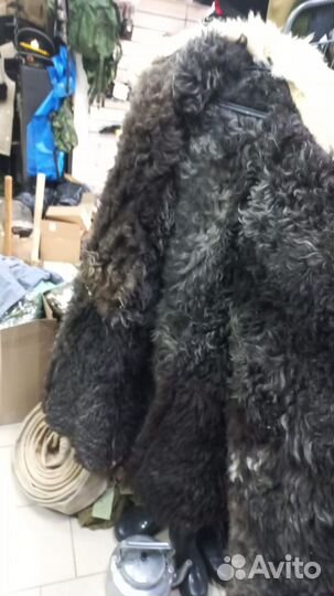 Тулуп постовой караульный белого цвета