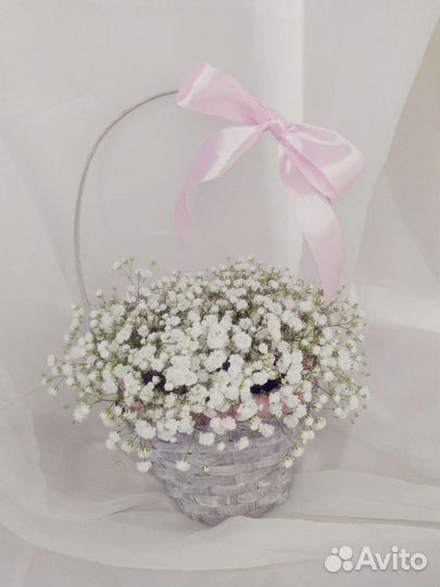 Букет цветов. Гипсофила. Букет учителю