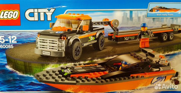 Lego city внедорожник 4*4 с гоночным катером