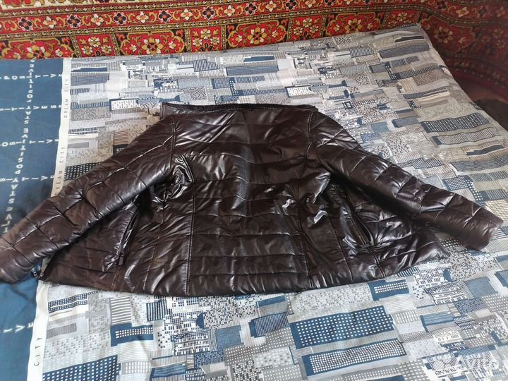 Зимняя кожаная куртка мужская 48 размер