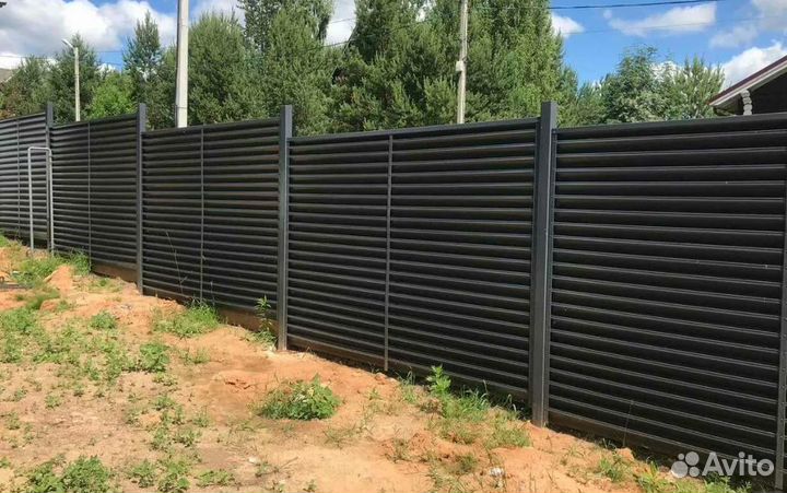 Забор из профлиста ,калитки под ключ