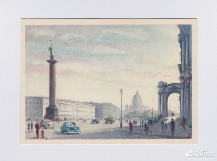 Открытки Ленинград 1958 соцреализм город пейзаж