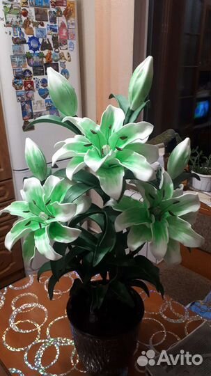 Ростовые цветы, букеты, светильники, торшеры