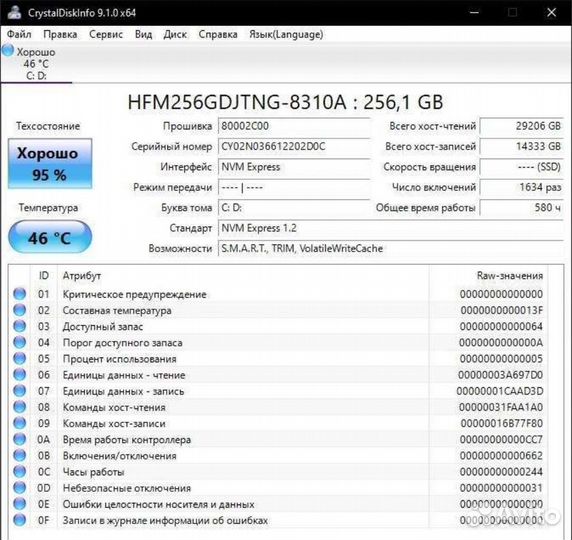 Sk hynix NVMe SSD 256GB