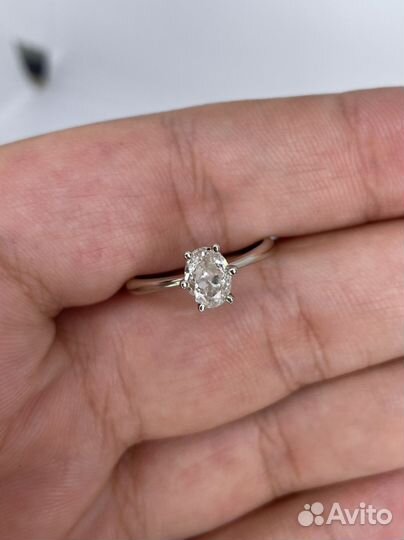 Золотое кольцо с брилл. 0.80 ct