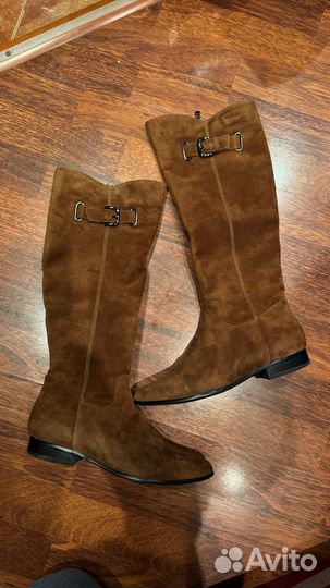 Сапоги женские демисезон, замша, 36р-р