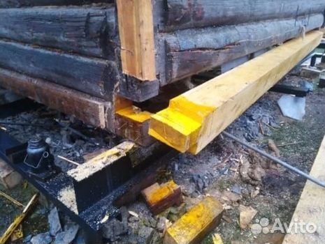 Замена венцов, лаг, подъем дома Ремонт пола