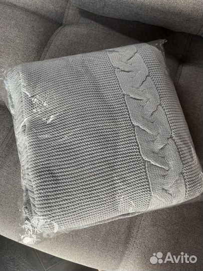 Вязанный плед детский новый