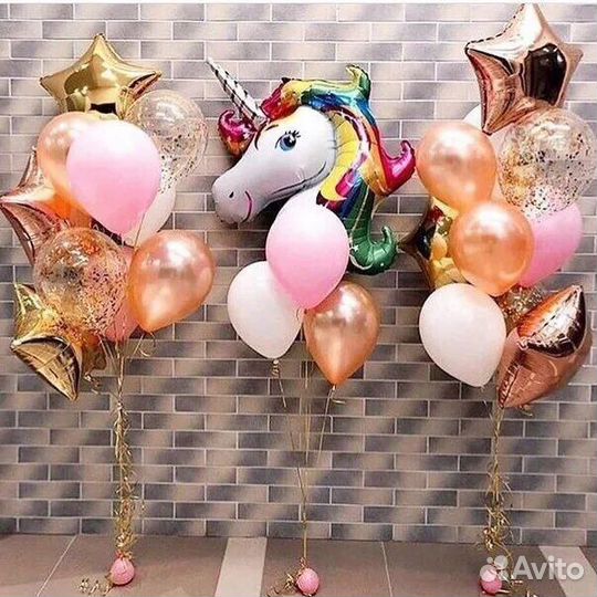 Фольгированные шарики с гелием