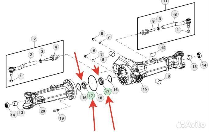 Подшипник моста John Deere 315 325 AT303349