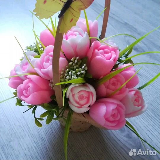 Букет из мыльных цветов