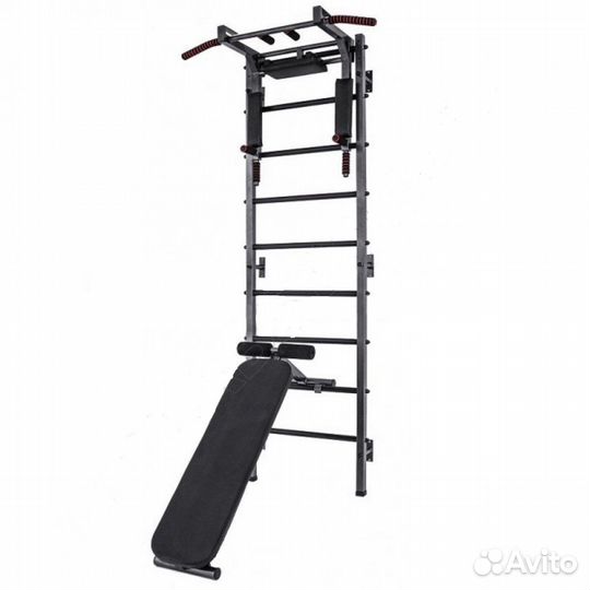 Шведская стенка с турником, брусьями и скамьей