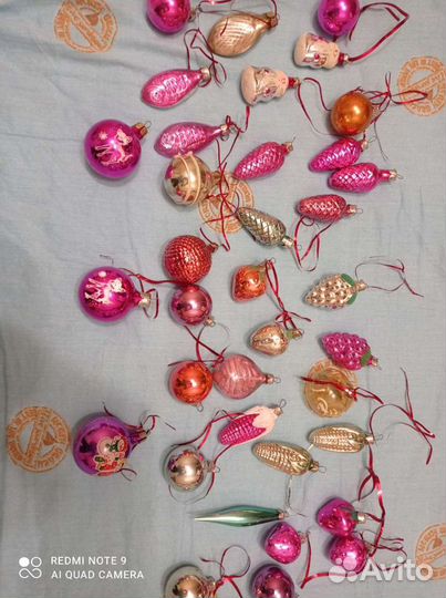 Елочные игрушки СССР для ёлки малютки 30 шт