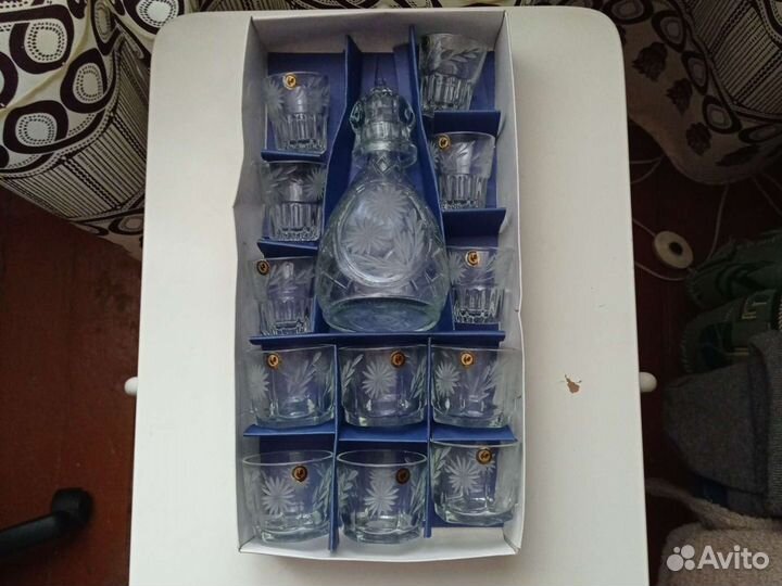 Графин, рюмки, стаканчики СССР