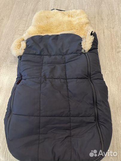 Меховой конверт в коляску овчина