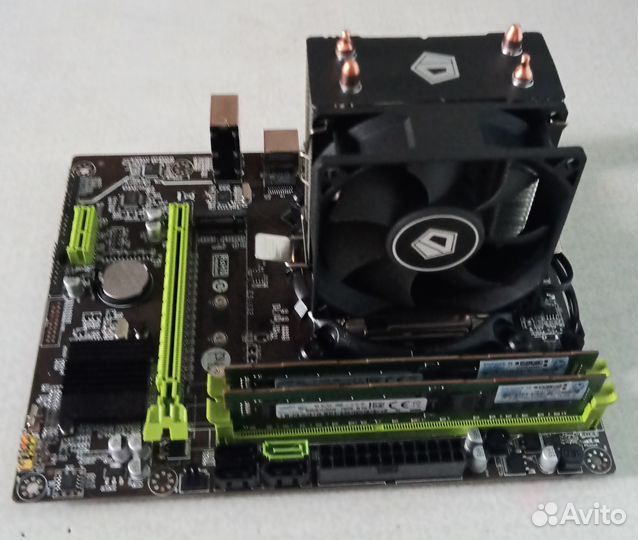 Комплект мать+проц 6 ядер 12 потоков+16Gb