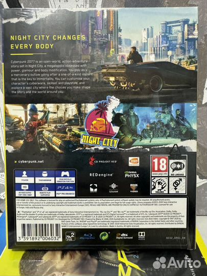 Cyberpunk 2077 ultimate edition ps4 диск новый