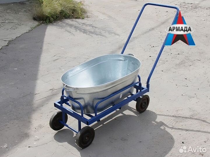 Тележка для дворника 4-х колесная усиленная