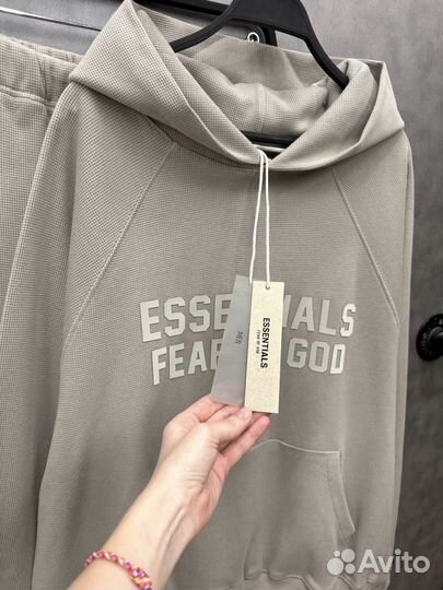 Костюм штаны худи essentials fear of god оверсайз