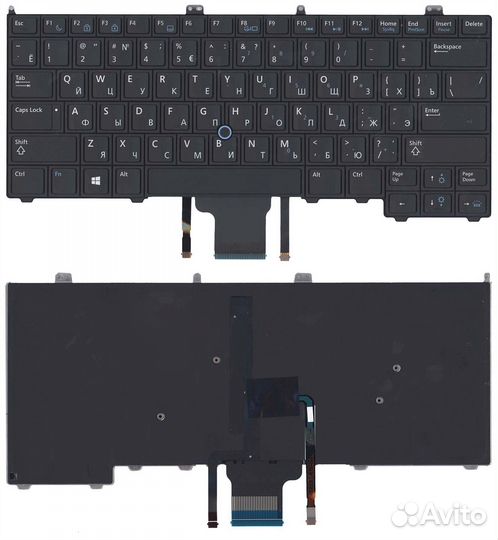 Клавиатура для ноутбука Dell Latitude E7440 черная