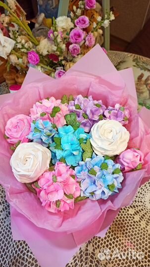 Сладкие букеты из зефира